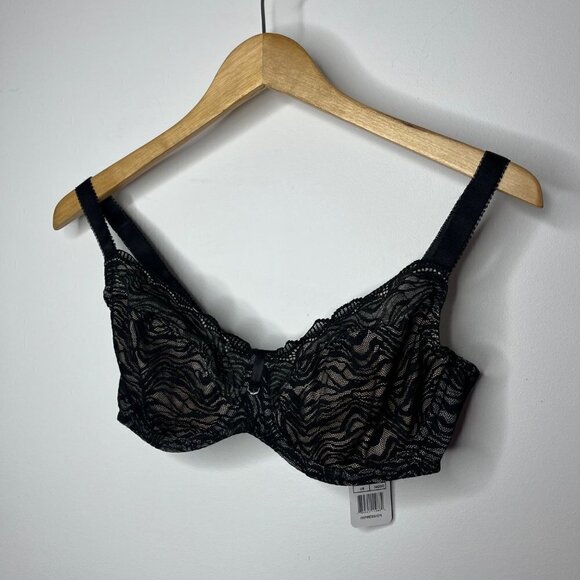 Fantasie Women's Size 34DDD Lace Impression Bra Black Nude Underwire Molded NWT - Picture 4 of 11